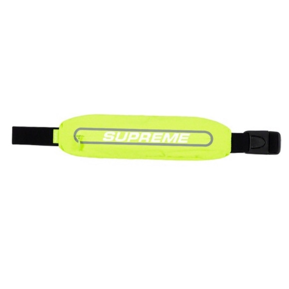 SUPREME RUNNING WAIST BAG RED SS19 2019 BLACK HI-VIS YELLOW